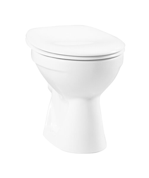 Stand-Tiefspül-WC weiß Abgang waagerecht mit Hygiene-Glasur