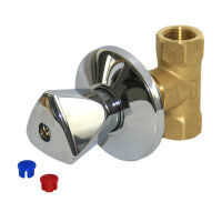 UP-Ventil 3/4&quot; mit Dreikantgriff, chrom
