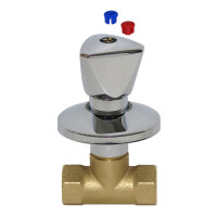 UP-Ventil 3/4&quot; mit Dreikantgriff, chrom