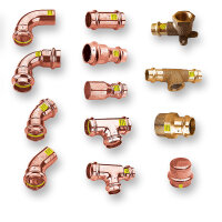 Gas Pressfittings aus Kupfer / Rotguss