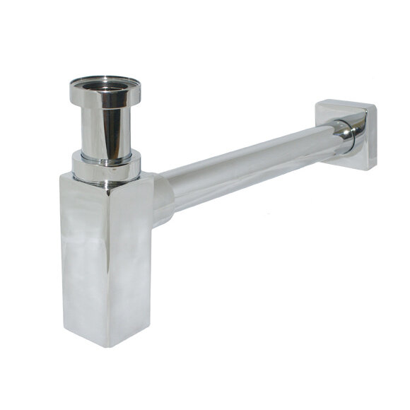 Design-Geruchverschluss MS verchromt 1 1/4" x 32 mm quadratische Bauform
