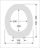 TOTO Pagette Rondo WC-Sitz mit Edelstahlbefestigung, wei&szlig;