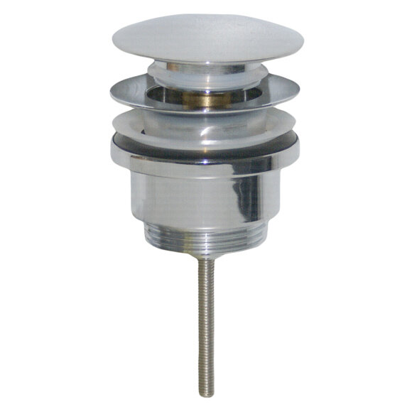 Design-Ablaufventil, 1 1/4", Messing verchromt, rund, verschließbar