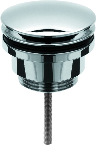 Design-Ablaufventil, 1 1/4", Messing verchromt, rund, nicht verschließbar