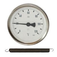 Bimetall-Anlegethermometer 0x120 Grad, Geh&auml;use d= 63 mm