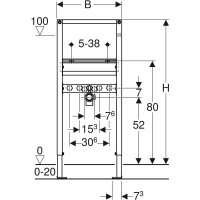 Geberit Duofix Montageelement f&uuml;r Waschtisch, H: 112 cm