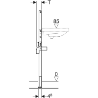 Geberit Duofix Montageelement f&uuml;r Waschtisch, H: 112 cm