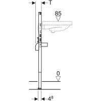 Geberit Duofix Element f&uuml;r Waschtisch, 82-98 cm, Standarmatur