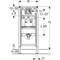 Geberit Duofix Element f&uuml;r Urinal 112-130 cm Universal