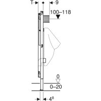 Geberit Duofix Element f&uuml;r Urinal 112-130 cm Universal
