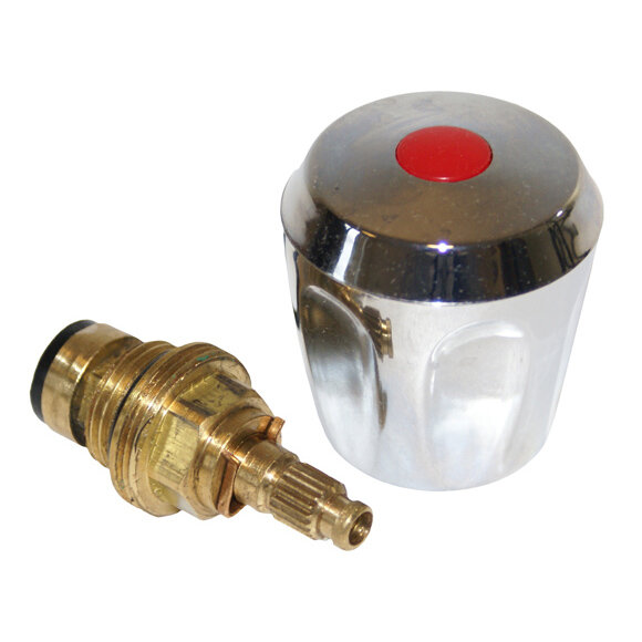 Sanitär-Oberteil komplett mit Elektro-Haubengriff 3/8" Markierung rot