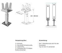 Standkonsole f&uuml;r Heizk&ouml;rper Typ 22+33 Set 2St&uuml;ck