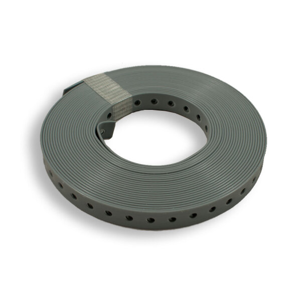 Lochband, Montageband kunststoff ummantelt 19mm 10m/Rolle