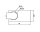 Wandhalter Angus aus Messing, chrom