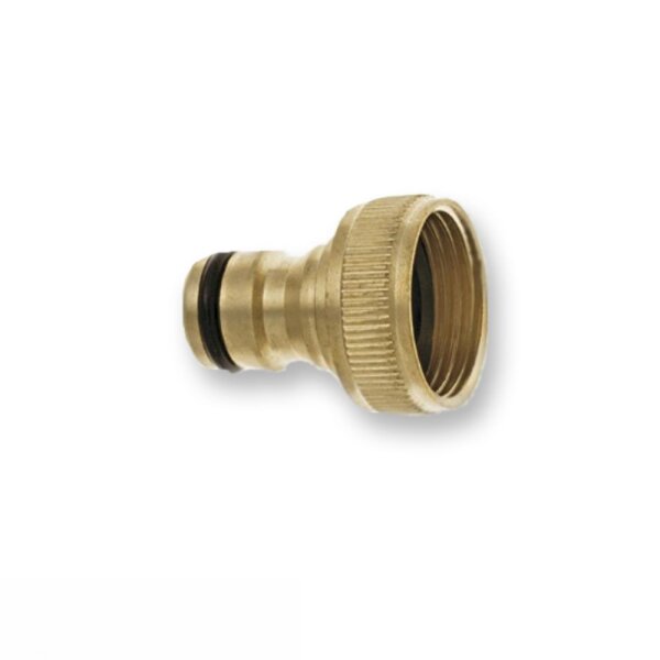 Hahn-Anschlussstück für Schlauchanschluss 3/4 " aus Messing