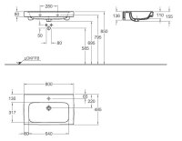 Design Waschtisch 100cm wei&szlig; mit FORMAT Clean