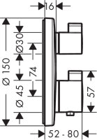 Hansgrohe Ecostat S Thermostat Unterputz f&uuml;r 1...