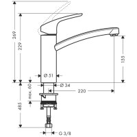 Hansgrohe Focus Einhebel-K&uuml;chenarmatur