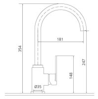 AqvaDesign K&uuml;chenarmatur mit hohem Auslauf, chrom,...