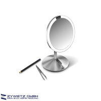 Simplehuman Sensor-Kosmetikspiegel mit Etui, 10-fache...