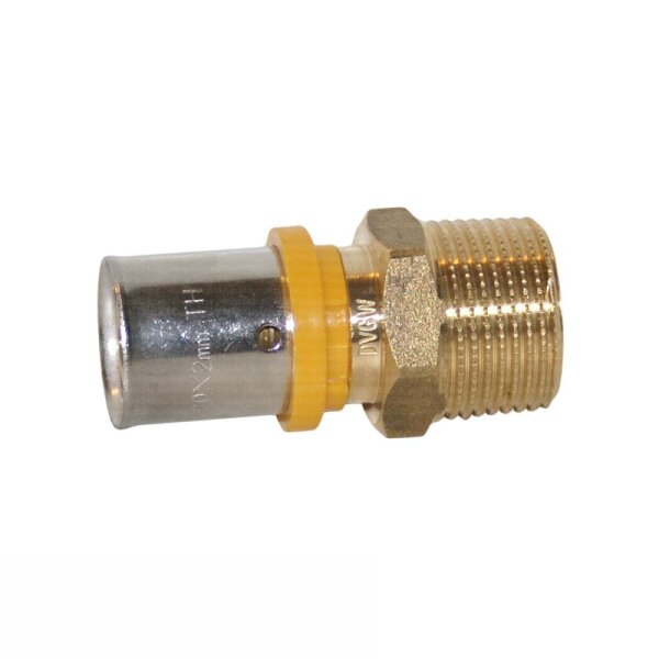 Gas Pressfitting Übergangsnippel für Verbundrohr, verschiedene Größen
