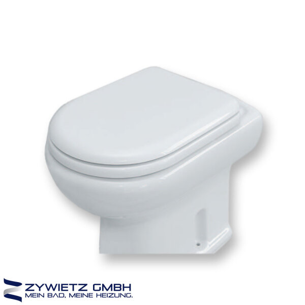Flaminia Relax WC-Sitz mit Deckel aus Kunststoff, weiß/ Scharniere chrom