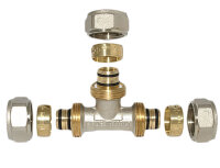 Klemmring Schraubfitting T-St&uuml;ck f&uuml;r Verbundrohr verschiedene Gr&ouml;&szlig;en