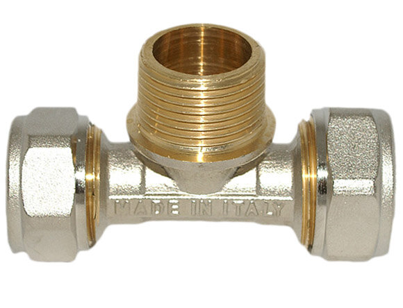 Klemmring Schraubfitting T-Stück für Verbundrohr mit Aussengewinde verschiedene Größen