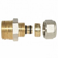 Klemmring Schraubfitting &Uuml;bergangsst&uuml;ck f&uuml;r Verbundrohr mit Aussengewinde verschiedene Gr&ouml;&szlig;en