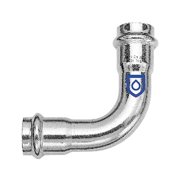 Edelstahl Pressfitting Bogen 90°, 2 Muffen verschiedene Größen