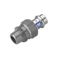 Edelstahl Pressfitting Verschraubung, flachdichtend,...