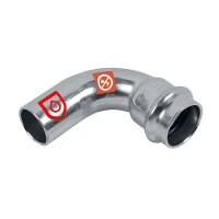 C-Stahl Pressfitting Bogen 90&deg; 1 Muffe verschiedene...