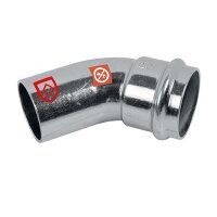 C-Stahl Pressfitting Bogen 45&deg; 1 Muffe verschiedene...