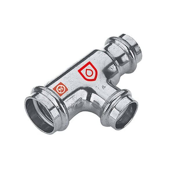 C-Stahl Pressfitting Red. T-Stück verschiedene Größen
