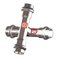 C-Stahl Pressfitting ausserachsiges Kreuzst&uuml;ck...
