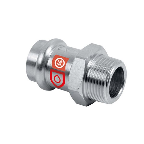 C-Stahl Pressfitting Übergangsstück mit Aussengewinde verschiedene Größen