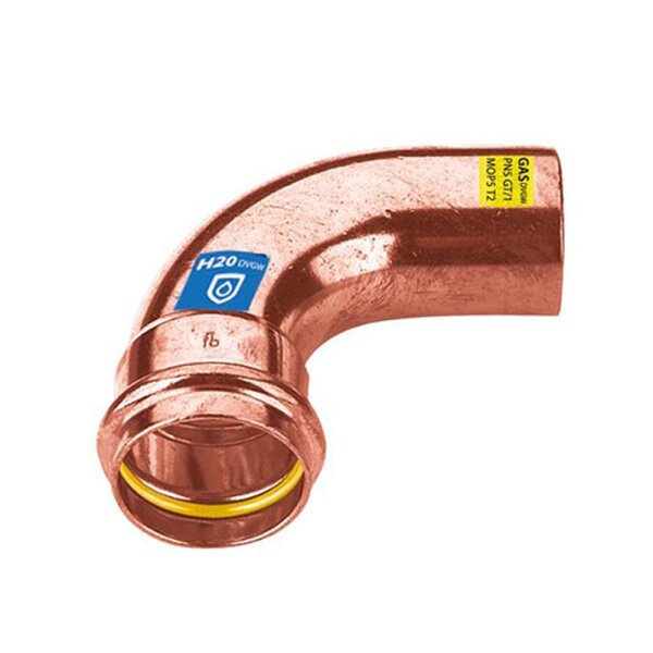 Kombi Pressfitting Bogen 90°, 1 Muffe verschiedene Größen