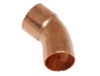 Kupfer L&ouml;tfitting Bogen 45&deg; 1 Muffe verschiedene...