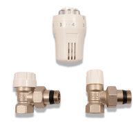 Set Thermostatkopf + Thermostatventil Eck +...