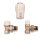 Set Thermostatkopf + Thermostatventil Eck + R&uuml;cklaufverschraubung Eck 1/2&quot;