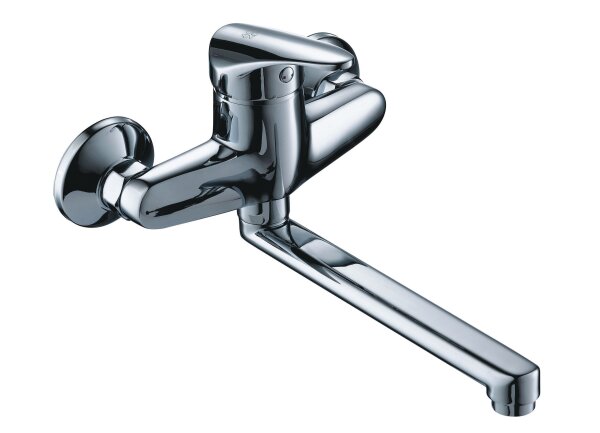 AqvaBasic II Wandspültisch-Armatur Auslauf 200 mm, chrom