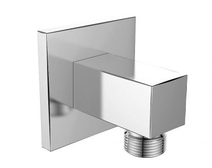 Wandanschlussbogen AZAD, 1/2"x1/2", chrom eckig