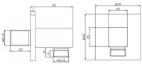 Wandanschlussbogen AZAD, 1/2&quot;x1/2&quot;, chrom eckig