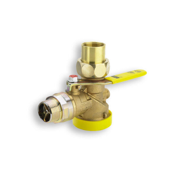 Viega Gaszähler-Kugeleckhahn TAE G21112T in R1 x Rp1 Messing
