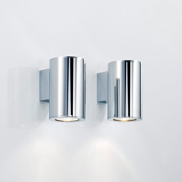FLOW Wand-/Spiegelaufsteckleuchte, chrom
