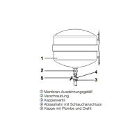 Kappenventil 3/4&quot; mit Schlauchanschluss IG