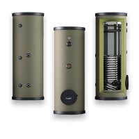 Edelstahl Warmwasserspeicher mit 1 W&auml;rmetauscher 500