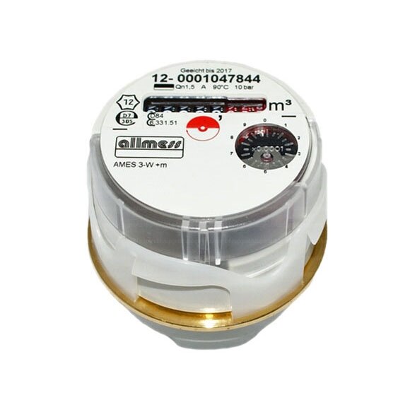 Allmess Austauschwasserzähler Messkapselsystem 3/4" AMES 3-K +m warm Qn 1,5m³/h