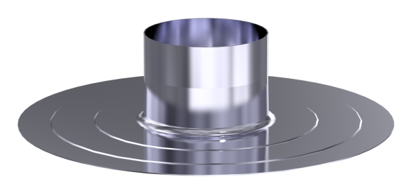 Flachdachkragen D125, D135, 250 mm lg, Alu.