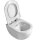 Wand-Tiefsp&uuml;l-WC sp&uuml;lrandlos mit Bidet-Funktion, inkl. Slim WC-Sitz mit Absenkautomatik, wei&szlig;